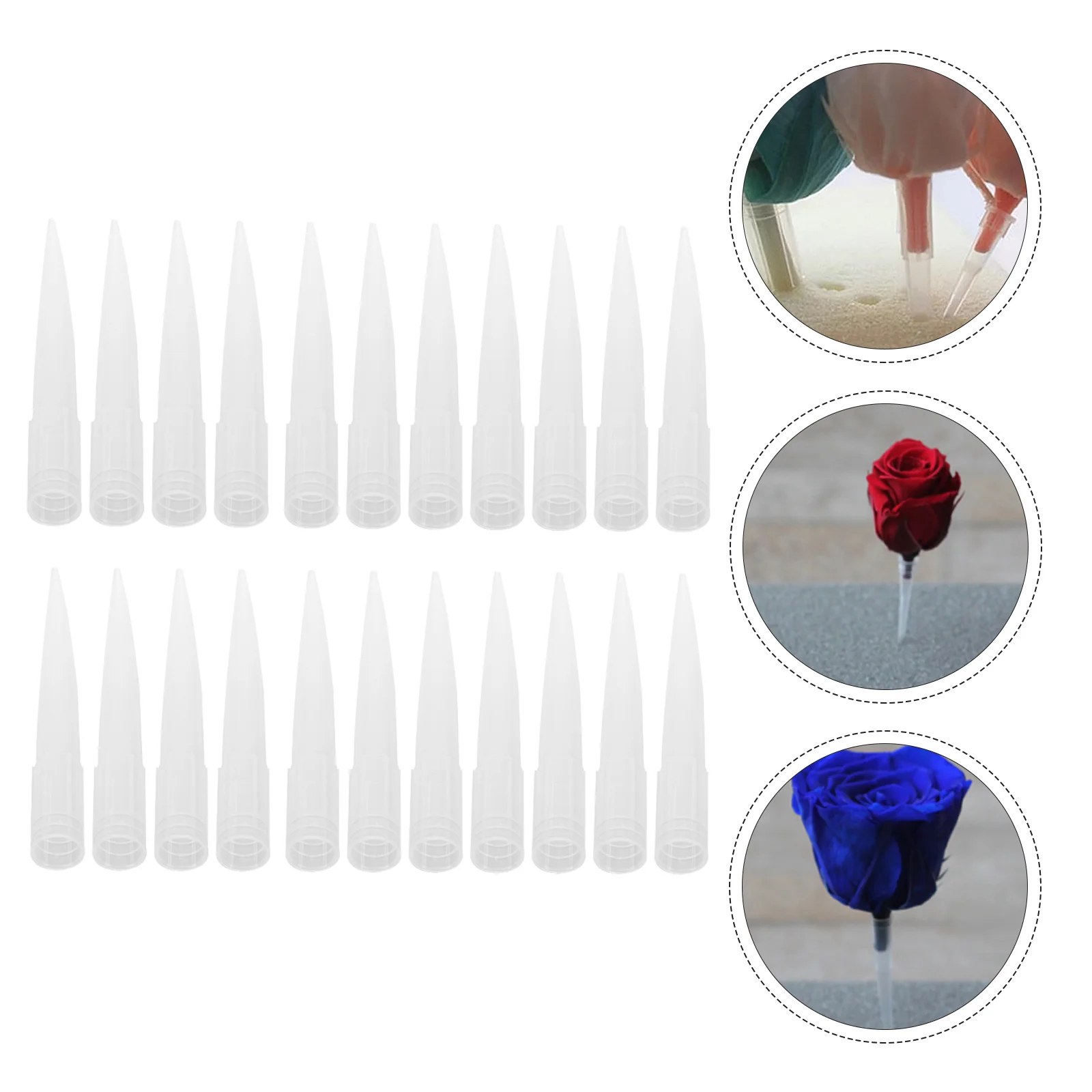 

Flower Water Floral Tubes Tube Vials Spikes Picks Holder Cake Arrangement Stem Fresh Stems Flowers Container Posy Plastic With