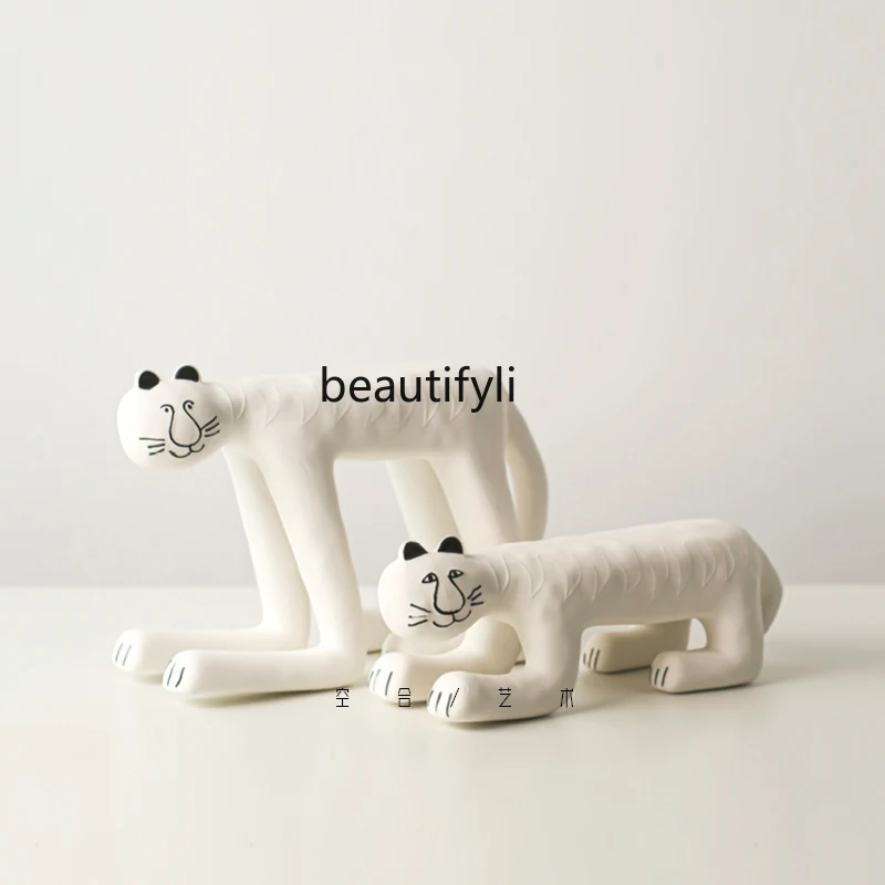 

ZqCreative Тигровая Керамическая Настольная декоративная модель для комнаты, детской комнаты, гостиной, мягкие украшения