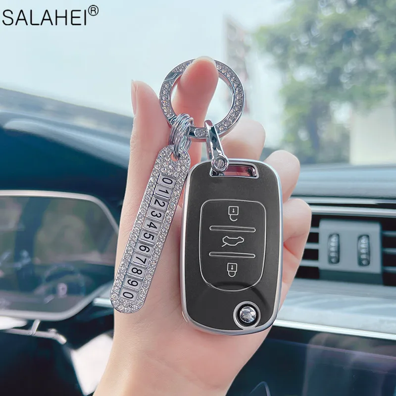 

Новый мягкий ТПУ 3 кнопки Складной автомобильный чехол для ключа чехол держатель защитный чехол для Baojun 730 510 560 310 630 W автомобильные аксессуа...