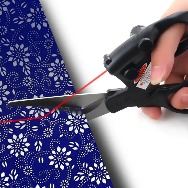 

Laser Guided Scissors Sewing Cut Straight Fast Cutting For home Crafts Wrapping Gifts Fabric Sewing Dressmaking Cut Precis