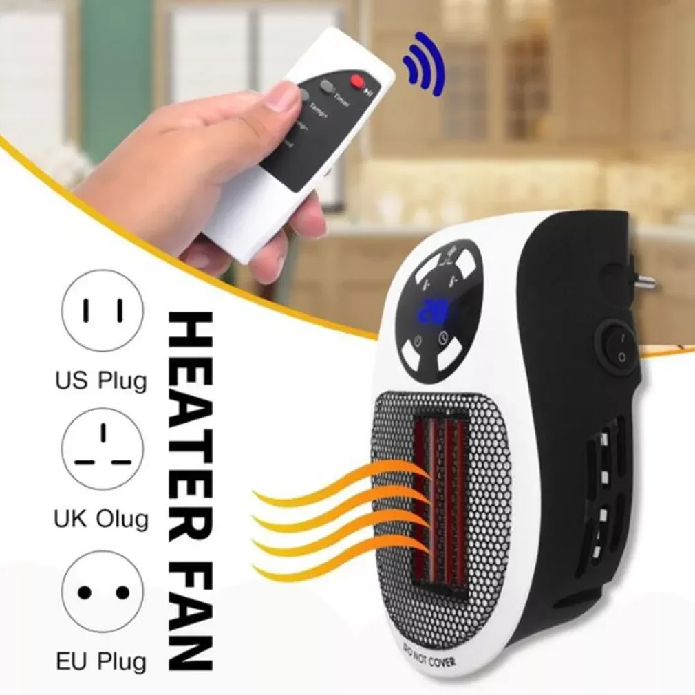 

NEW2023 Wall-Outlet Mini Electric Air Heater Powerful Warm Blower Fast Heater Fan Stove Radiator Room Warmer