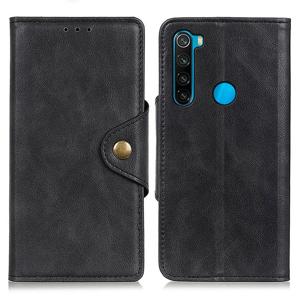 

Чехол-книжка для Redmi Note 8 2021, кожаный, с отделением для карт