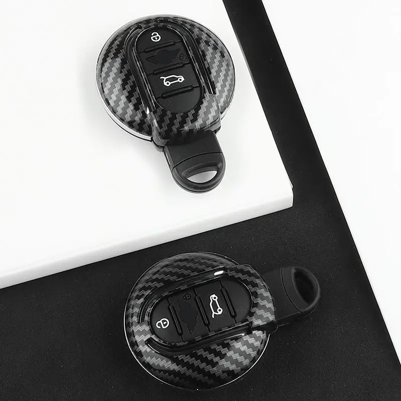 

Carbon Fiber Car Key Case Remote Key Cover Case Clasp For BMW Mini Cooper Countryman Clubman F54 F55 F56 F60
