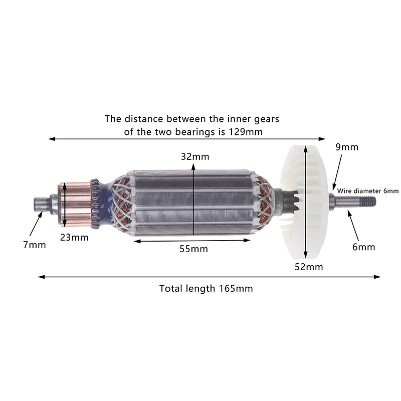 

Для угловой шлифовальной машины 9556 9557 9558 9556NB 9556HN 9557NB 9557HN 9558NB 9558HN AC220V-240V Замена якоря ротора