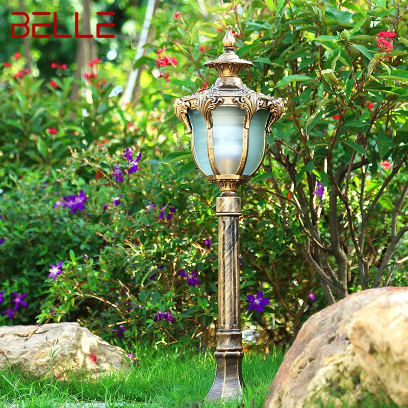 

Красивая бронзовая лампа для наружного освещения, искусственная лампа, водонепроницаемый садовый светильник IP65, домашний декор для двора, виллы