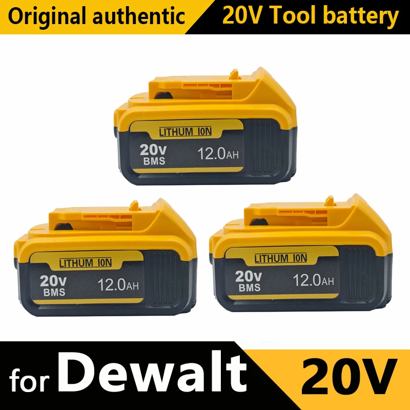 Фото Аккумулятор DeWALT 20В 3Ач 12Ач для DCB606 DCB205 DCB206 DCB209 DCB182, литий-ионный, быстрая зарядка, для электроинструментов №1