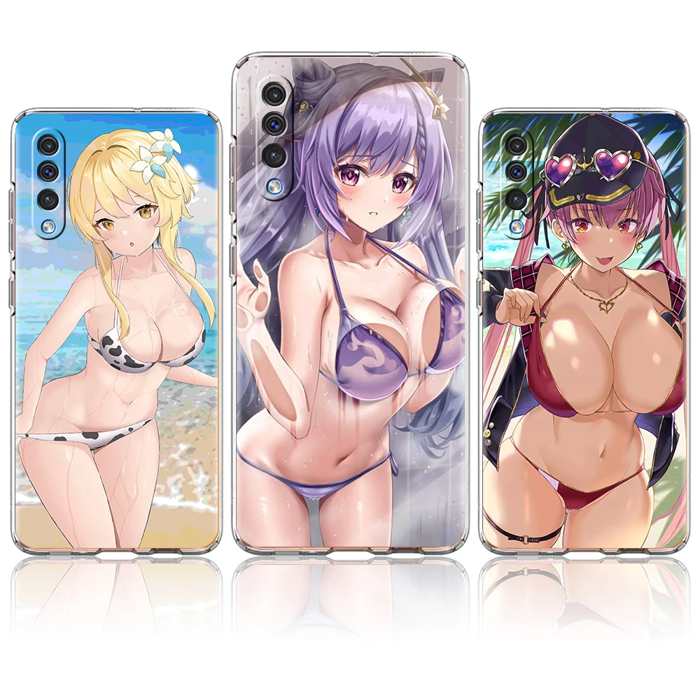 

Соблазнительный чехол для телефона Genshin Impact Hentai для Samsung Galaxy A12 A70 A10 A20 A02 A03S A50 A20S A30 A40, Роскошный прозрачный мягкий чехол