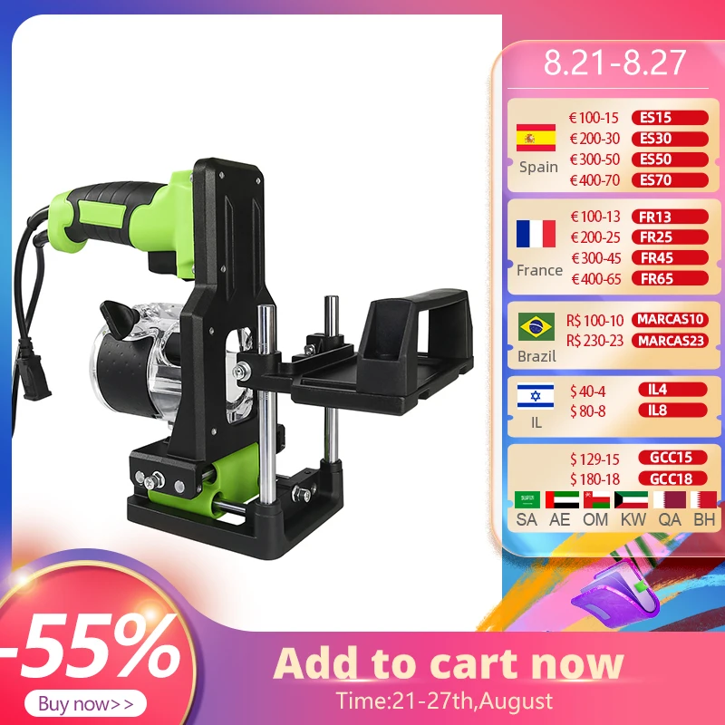 Allsome Mortise Jig Woodworking Slotting Locator Compact Router Attachment Router Edge Guide Trimming Machine