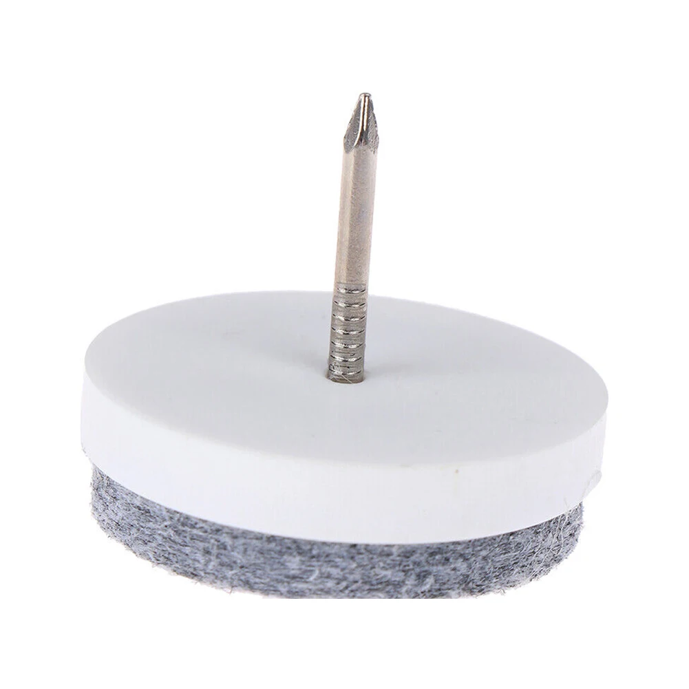 

50pcs Furniture Slides Pads Felt Foot Pad Skid Glide Nail Protector Furniture Chair Table Leg 20mm Slides Pads