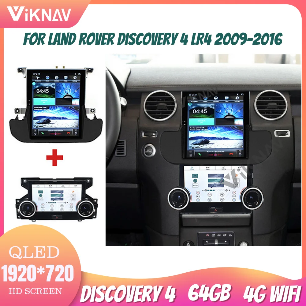 

10,4 дюймов 64G Carplay радио для Land Rover Discovery 4 LR4 2009-2016 1080P HD навигация заднего вида GPS DVD мультимедиа