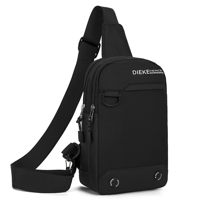 

Fashion Business Men Chest Packs High Quality Nylon Solid Color Crossbody Bags 2022 Brand Trend Anti-theft Shopping Shoulder Bag