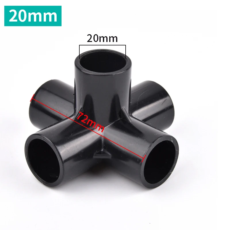 

SgooHan черный 3/4/5/6-сторонний соединитель для труб из ПВХ 20/25/32 мм