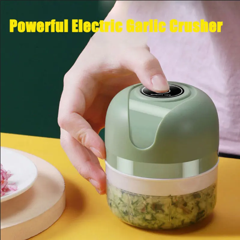 Elektrische Mini Knoblauch Brecher Fleisch Grinder Tragbaren Chopper USB Lade Ingwer Chili Gemüse Masher Maschine Küche Werkzeug