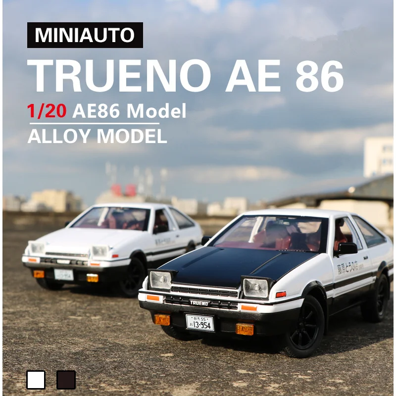 

Модель автомобиля из сплава 1:20 INITIAL D AE86, Литые и игрушечные транспортные средства, имитация высоких звуков светильник, коллекционная игрушка, подарок для детей