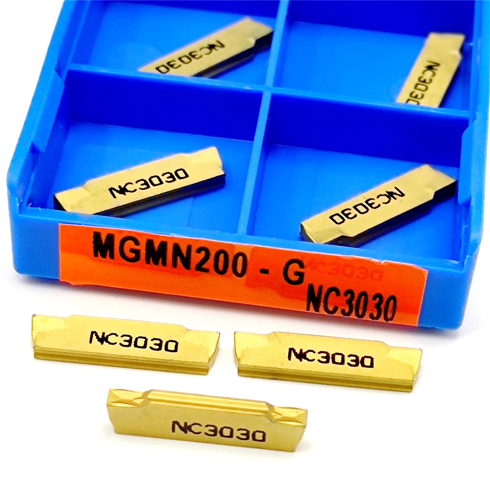 

Высококачественные карбидные вставки для резака, рандомный инструмент для лезвия из жесткого сплава NC3030 MGMN 200 CNC, оригинальная внешняя токарная обработка
