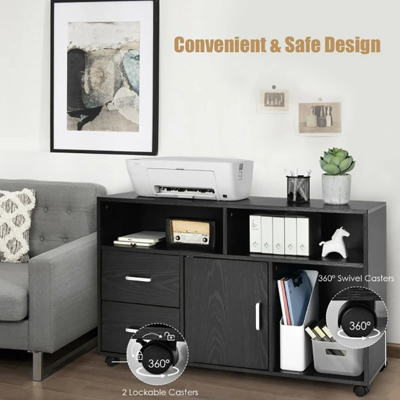 

Переносной шкаф для хранения с 2 выдвижными ящиками, высококачественный картонный принтер из ДВП, водонепроницаемые шкафы с окрашенной поверхностью для офиса, гостиной