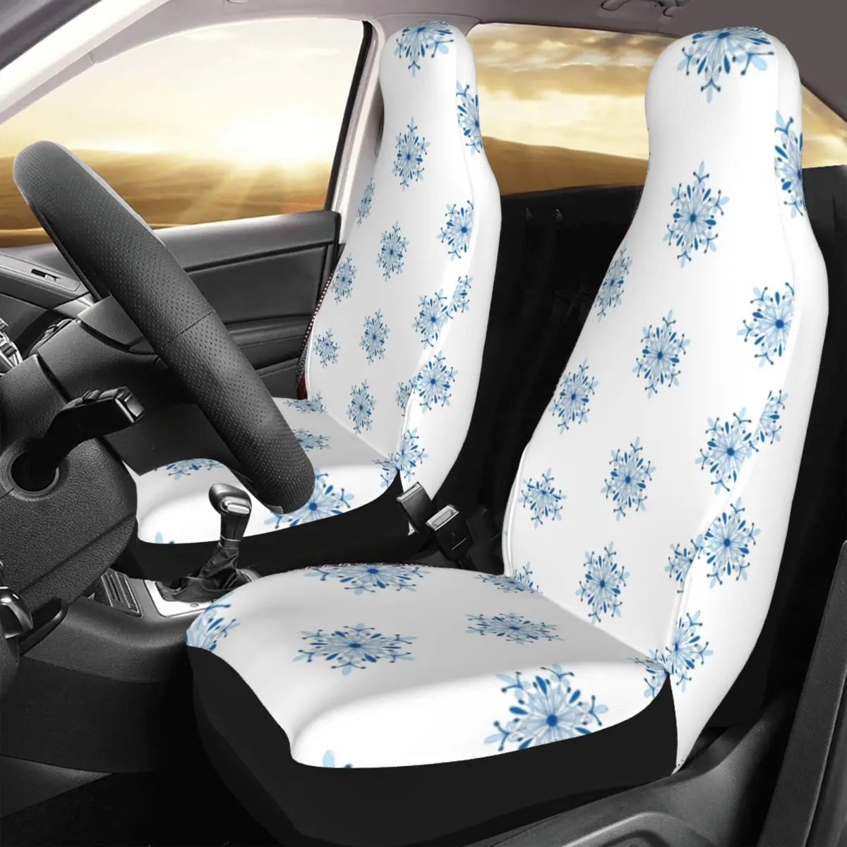 

Frozen Snow Universal Car Seat Cover Waterproof Travel Artistic Snowflake Car Seat Protector Polyester Car Styling