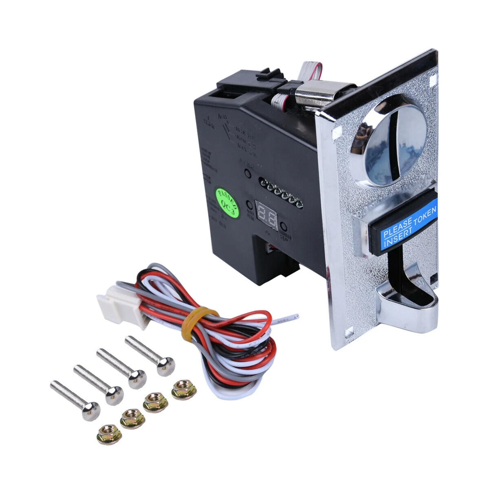 

6 Multi Coins Token Acceptor Selector for Vending Machine Arcade Game 12 Volt