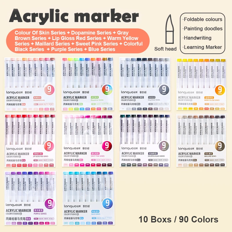 

Borrence акриловые маркеры 125 цветов