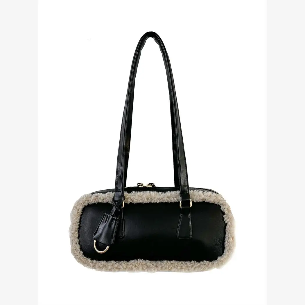 Осенне-зимняя плюшевая маленькая квадратная стильная сумка подмышками на одно