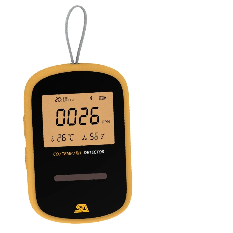 Дорожная газовая сигнализация CO детектор угарного газа Bluetooth с температурой и