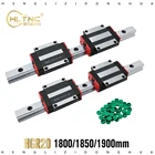 ЧПУ набор 20-1800 мм 2x Линейный Направляющая 4x квадратный тип Перевозки подшипника блок