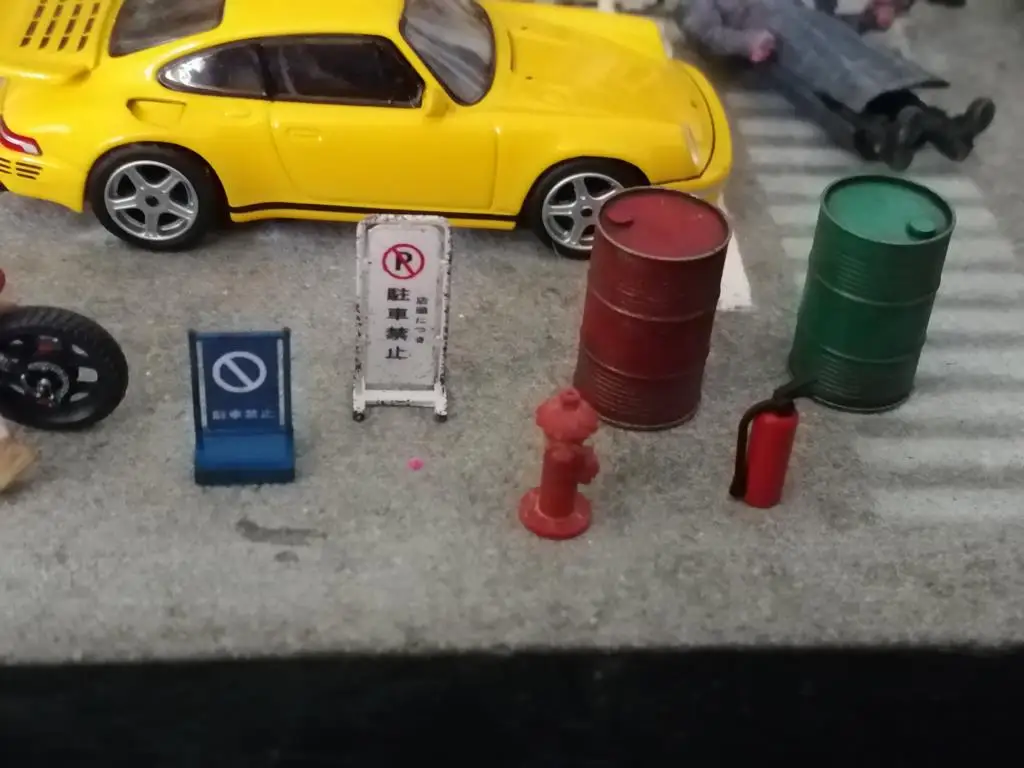 1/64 Миниатюрный декоративный японский дорожный знак остановка