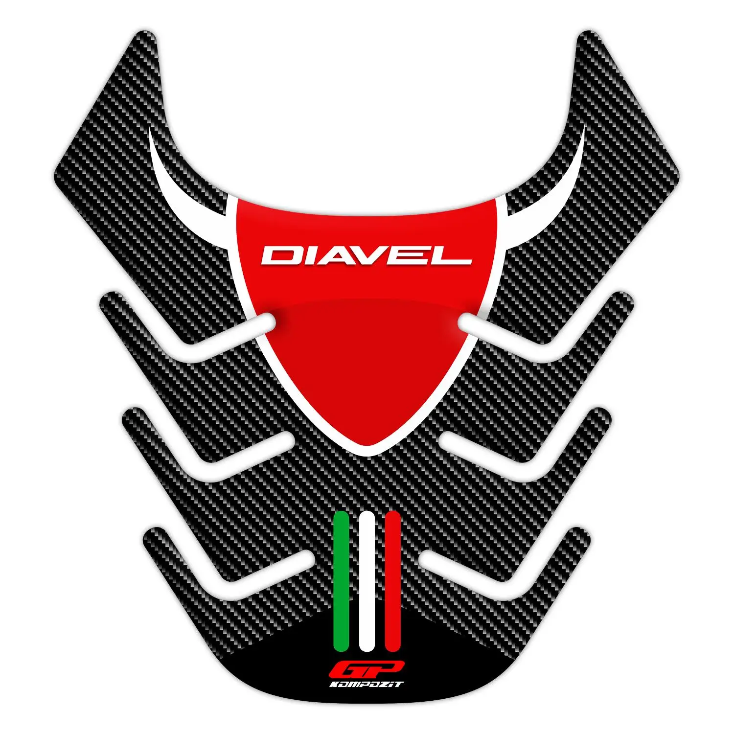 

GP composite for Diavel-Carbon Tank Pad Strip Sticker