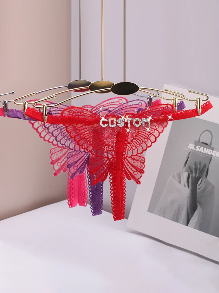 Изготовленные на заказ стринги с именем сексуальной женской искусственной