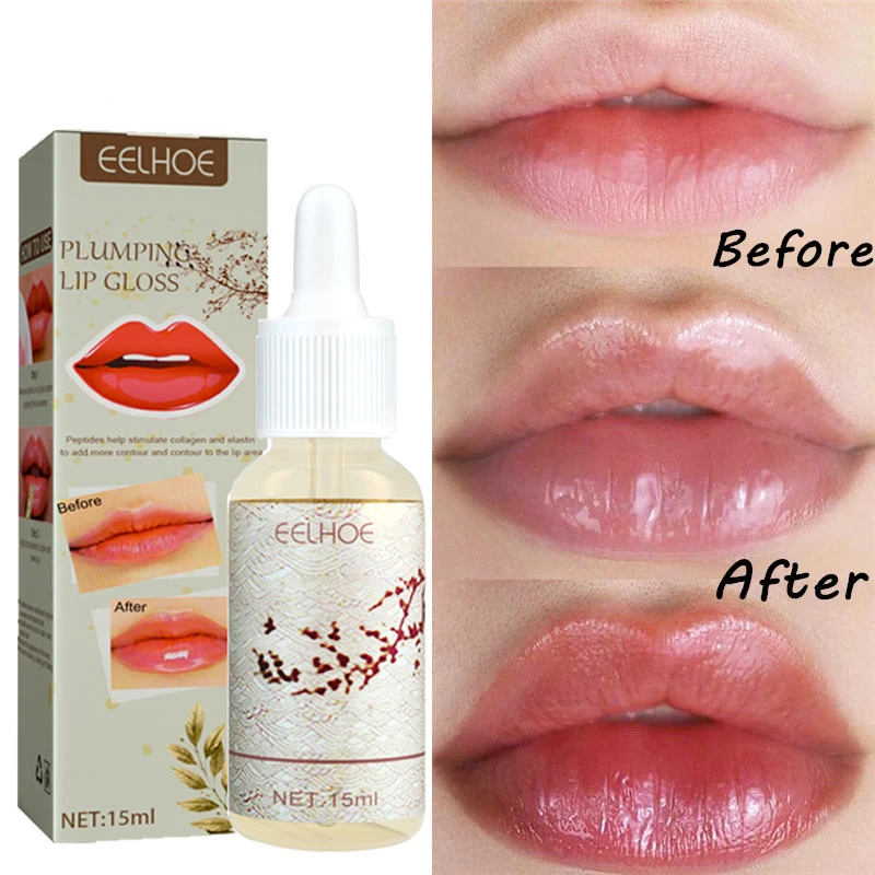 

Collagen Instant Volumising Lip Plumper Serum Hyaluronic Acid Lip Oil Repair Lip Fine Lines Prevents Chapping Beauty Makeup