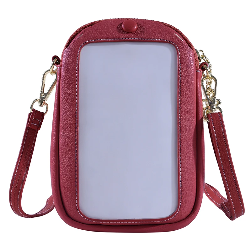

Crossbody Shoulder Bags For Women Pu Leather Brand Designer Female Small Cell Phone Bag Ladies Mini Messenger Purse Touchable