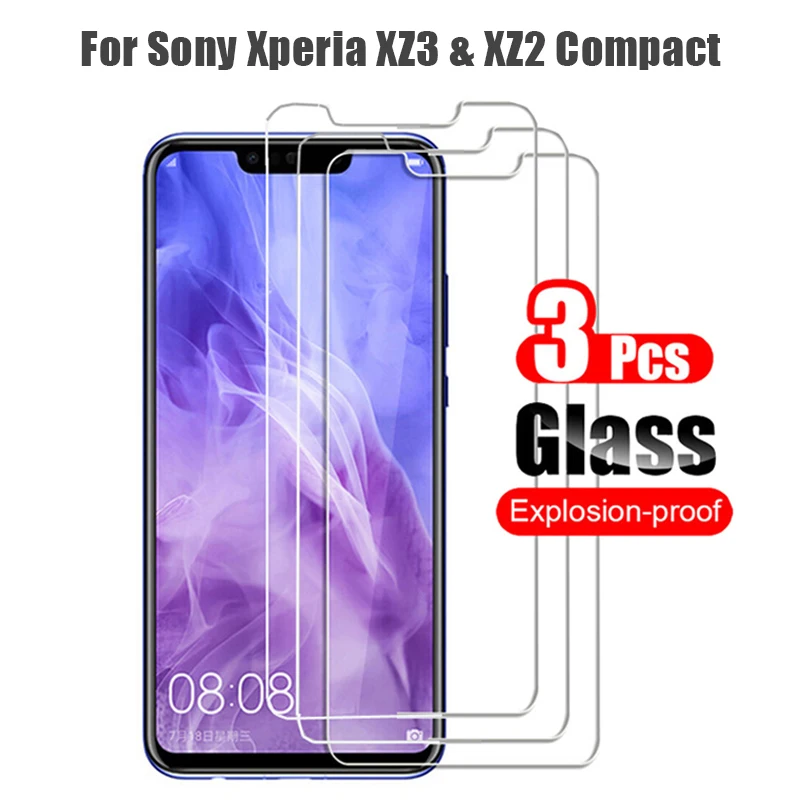 

3Pcs 9D Tempered Glass For Sony Xperia XZ3 XZ2 Compact Screen Protector HD Film