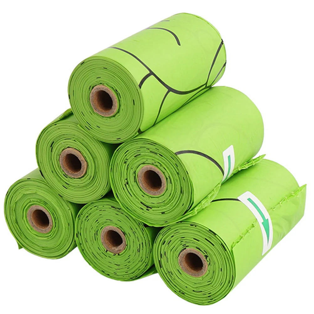 

6Pcs Pet Faeces Collection Bags Dispenser Biodegradable Waste Bags (Green)