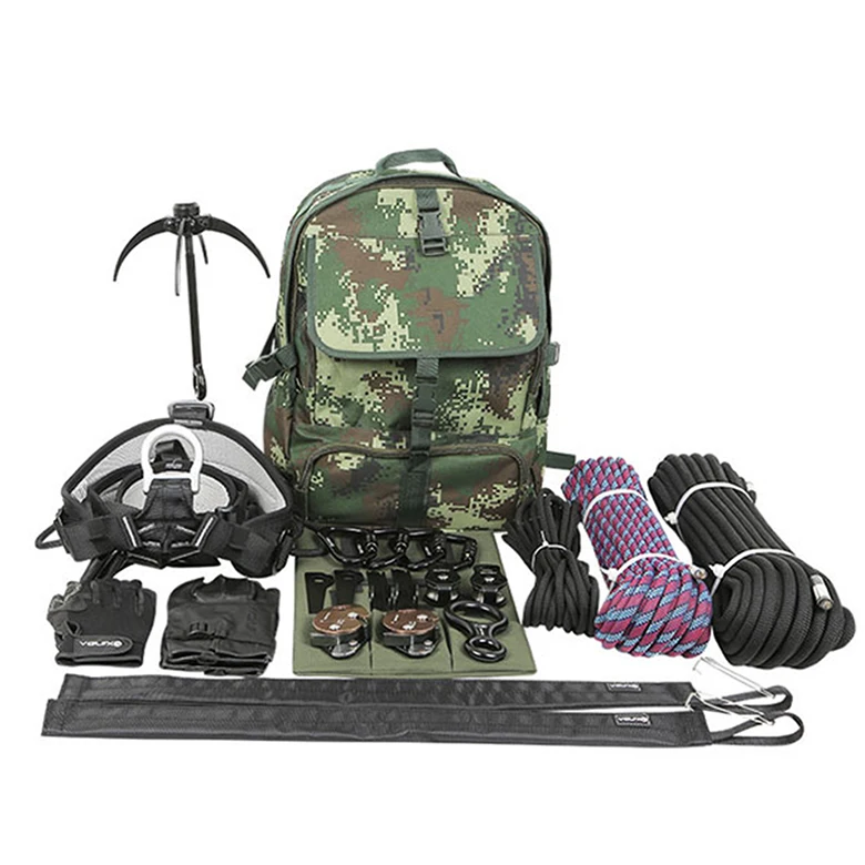 

Factory wholesale dropshipping 16 in portable outing equipment survival kit outdoor camping rock climbing kit