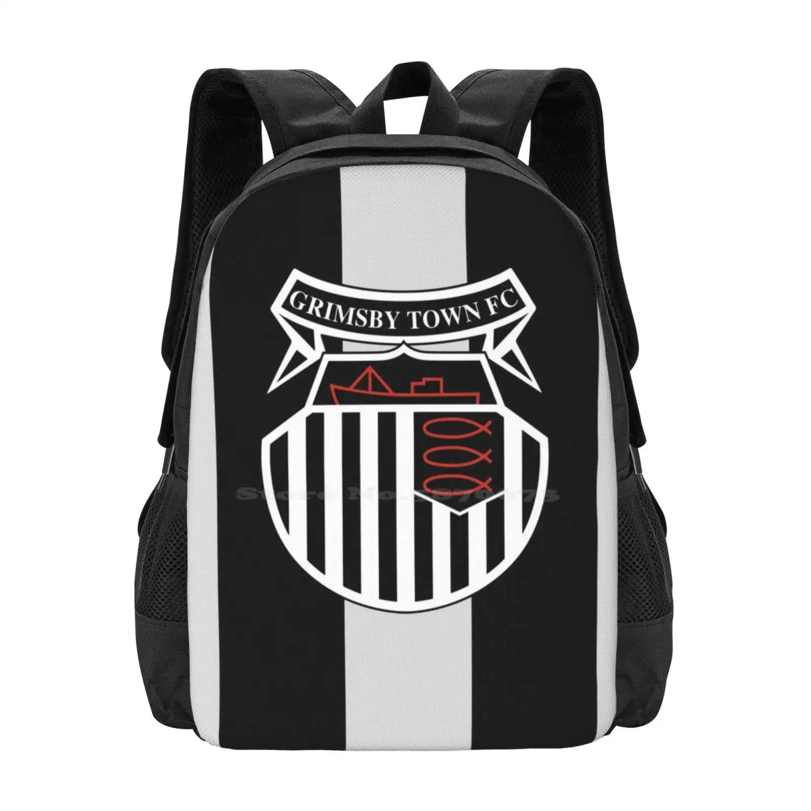 

Grimsby Town Fc Pattern Design Bag Student'S Backpack Grimsby Town Afc Football Club English England Orange Red Two League Efl