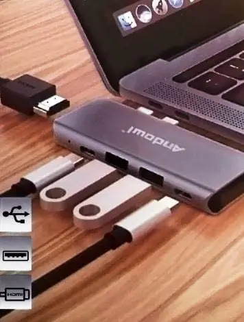 

Adaptador Hub Macbook Pro Usb Type-C 4k 5 em 1