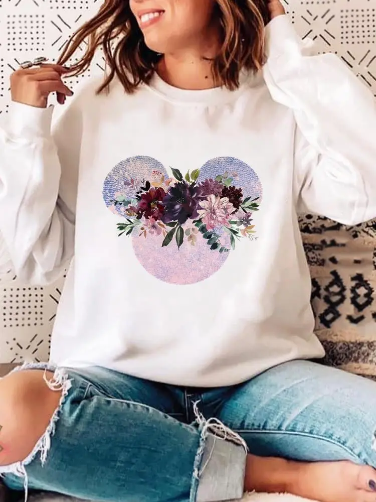 

Женский пуловер с рисунком мыши и ушей, с акварельным принтом