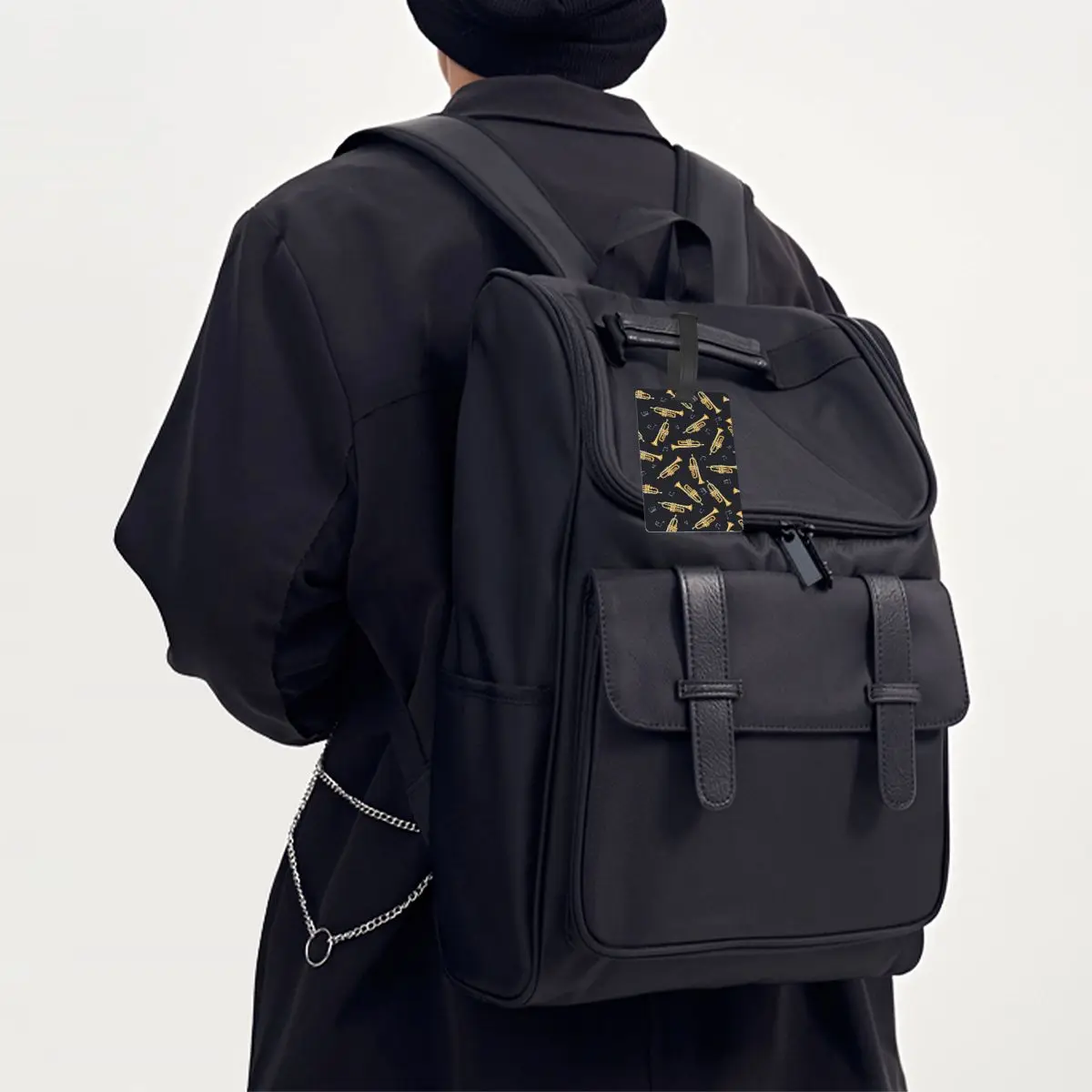 Золотая Труба на черных бирках для багажа аксессуары чемоданов дорожная бирка из