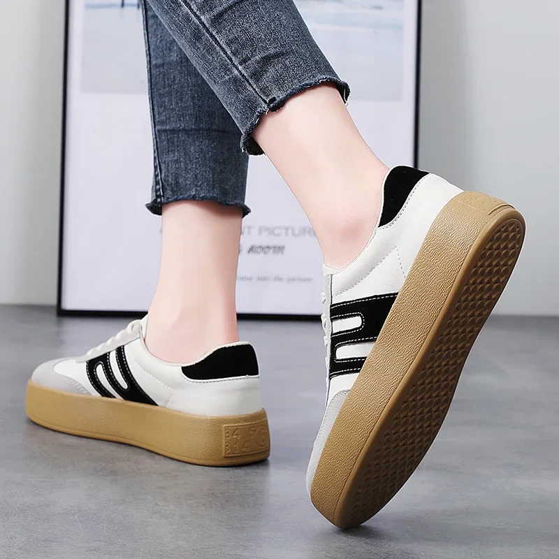 Кроссовки спортивные женские на толстой подошве повседневная обувь для