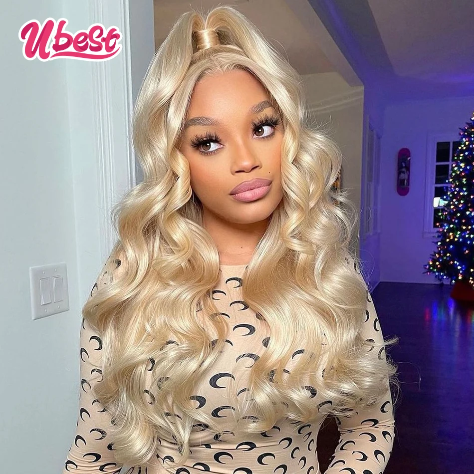 

613 Blonde Lace Front Body Wave Wigs 13x4 HD Lace Frontal Wig Human Hair Wigs Preplucked Hairline 100% Remy Wigs For Women