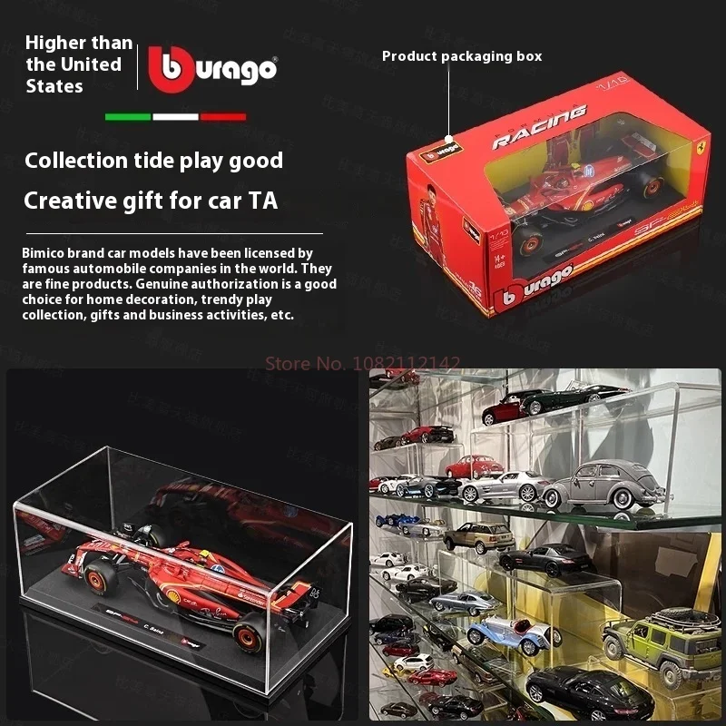 Миниатюрная литая под давлением модель из сплава Bburago 1:18 Ferrari SF-24 Formula 1racing #