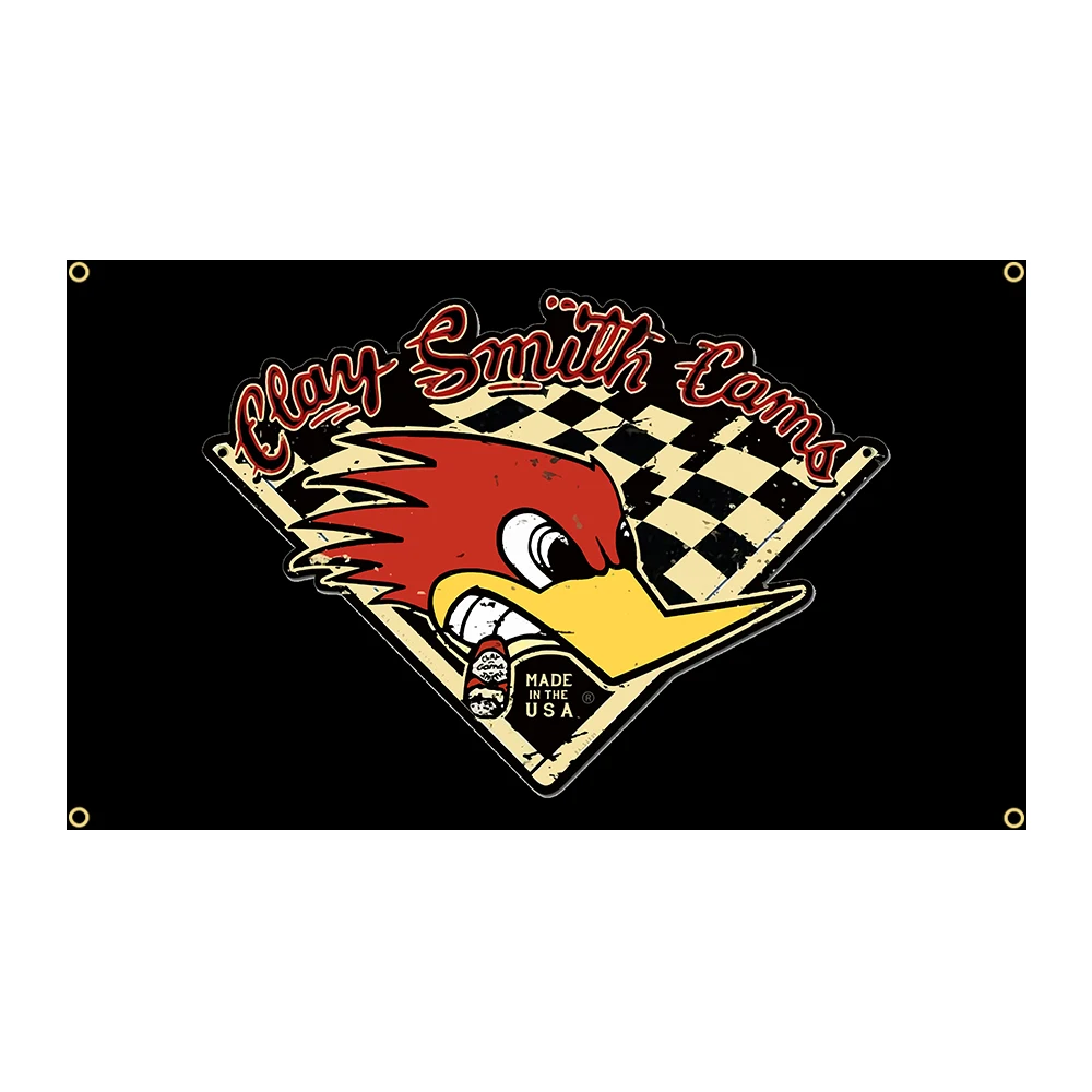 

90x50cm Mr.Horsepower Clay Smith Cams Racing Car Flag Polyester Printed Garage or Outdoor Decoration Banner Tapestry ft Flag