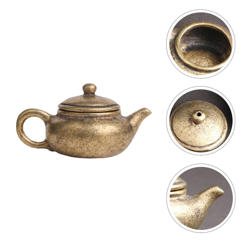 

1PC Elegant Vintage Teapot Craft Indoor Desktop Teapot Adornment