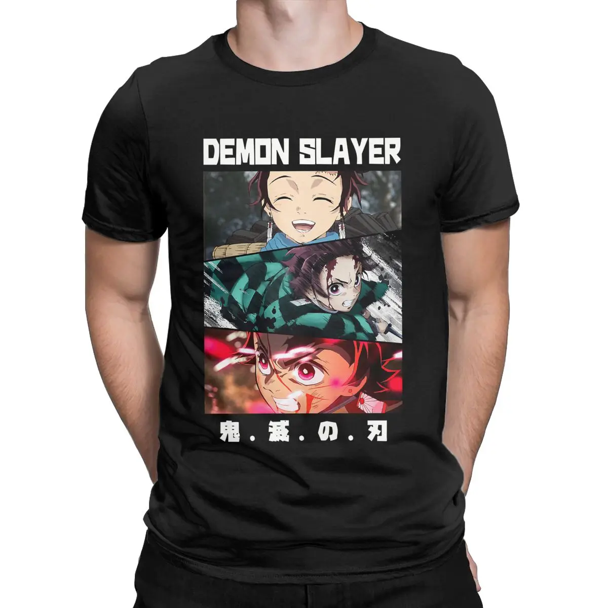 

Tanjiro Collage Demon Slayer Anime T-Shirt for Men Short Sleeve Round Neck manga lover gift T-Shirt Cotton 4XL 5XL 6XL Clothes