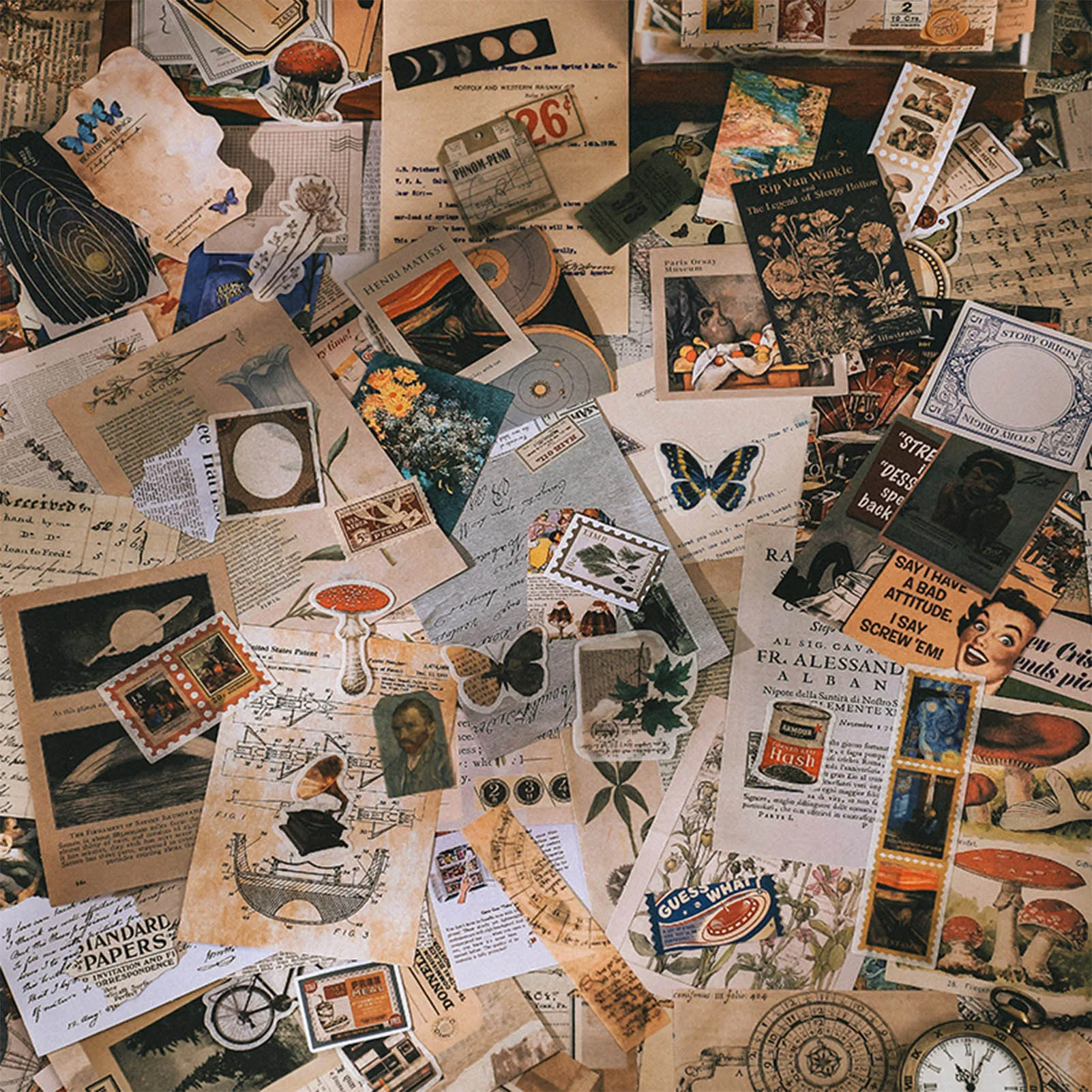 Альбом для стикеров в винтажном стиле 200 шт. | Дом и сад