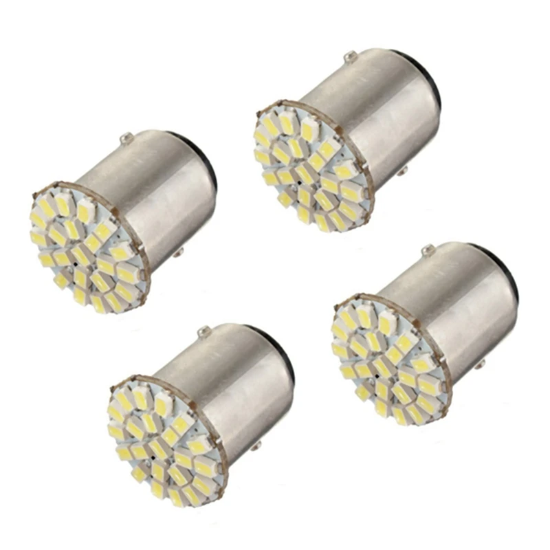 

4X 1157 T25 S25 BAY15D 22 SMD LED White Car Stop Tail Turn Brake Light Bulb Lamp