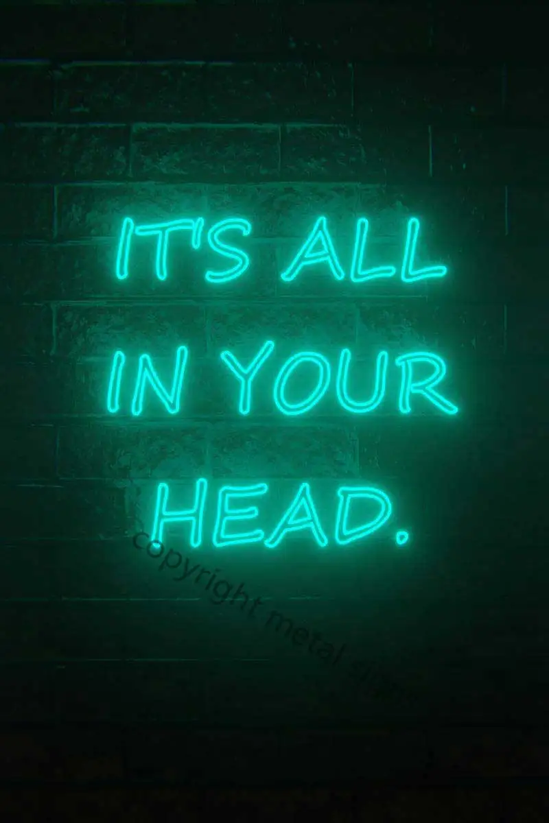 

Винтажные металлические вывески It All In Your Head, Настенный декор, неоновая вывеска для дома, мужская пещера, кафе, паба, без светодиодов