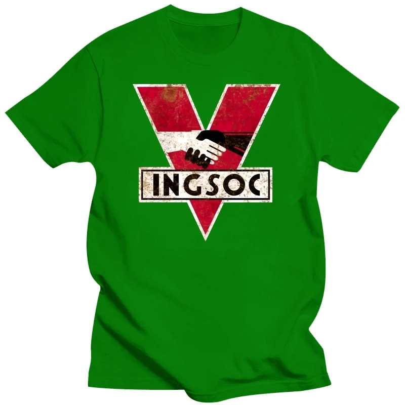 Мужская футболка INGSOC 1984 года с Джорджером Оруэллом большой брат потертый дизайн