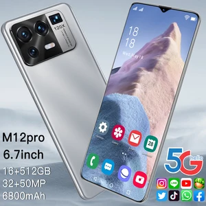 Global Version Smartphone M12 Pro 6.7Inch MTK6889 Android11 Deca Core
50MP 6800mah Undefined Mobile Phones 5G Celulares 94.87 USD