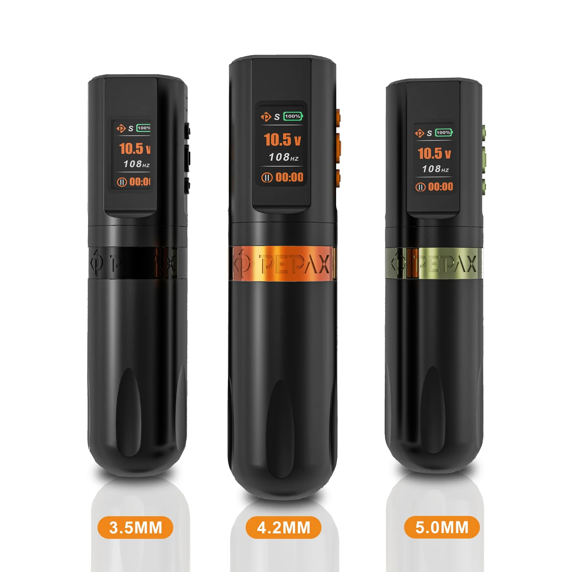 PEPAX Leve H2 беспроводная тату-машинка 5.0/4.2/3.5MM ручка с 2 батареями 2000 мАч для боди-арта